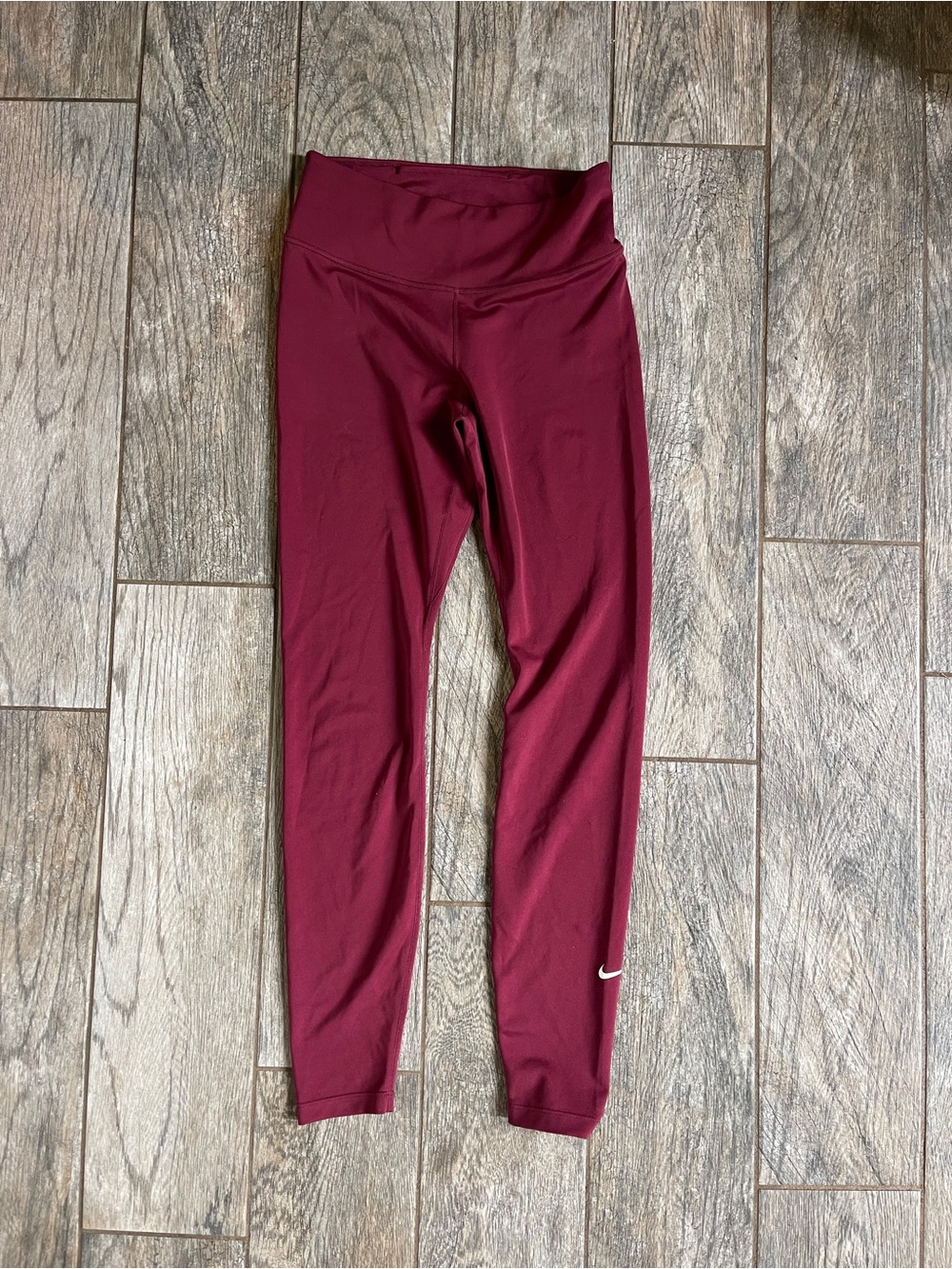 Nike Womens Maroon  Dri-fit Athletic Leggings